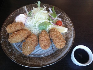 カキフライ  杉戸天然温泉 雅楽の湯にて