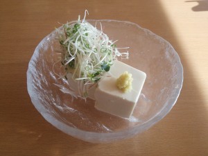 冷奴 赤沢温泉郷 赤沢日帰り温泉館にて