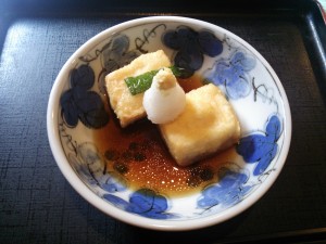 揚げ出し豆腐 前野原温泉 さやの湯処にて