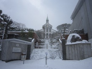 大浦天主堂 この日は大雪でした