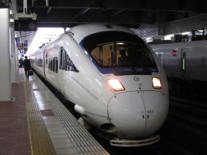 JR長崎本線 885系 特急 白いかもめ 前面 博多駅にて
