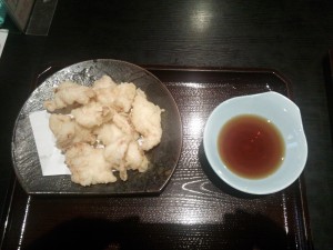 大分名物 とり天 高崎 京ヶ島天然温泉 湯都里にて