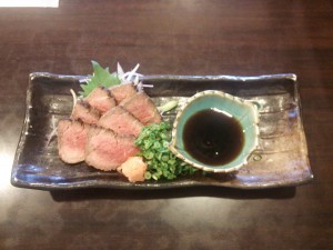 肉のたたきポン酢 大師温泉 THE SPA 西新井にて