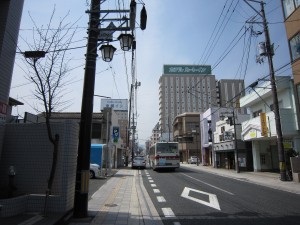 いわき駅南東部 ここはビジネスホテルが立ち並びます