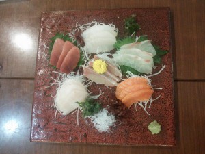 お刺身の盛り合わせ 南総城山温泉 里見の湯にて