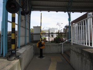 えちぜん鉄道 三国芦原線 あわら湯のまち駅 構内遮断器 ありえないところにあります