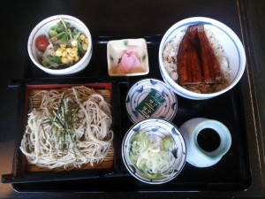 うな丼そば御膳 杉戸天然温泉 雅楽の湯にて