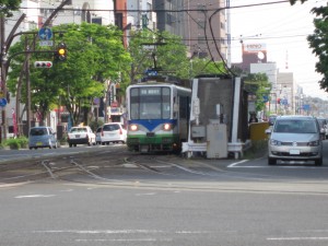 福井鉄道 800型 前面 市役所前電停にて