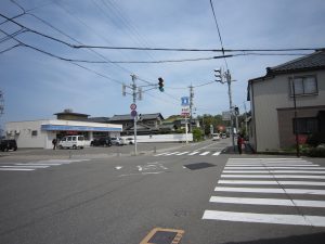 芦原温泉 中心部から10分ぐらい歩いたところにコンビニがあります