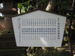 金沢 尾山神社 摂社 金谷神社 御祭神