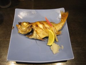 のど黒の塩焼き 金沢 近江町市場 刺身屋にて
