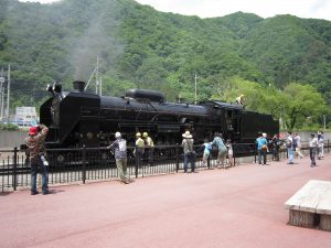C6120 蒸気機関車 SLみなかみ号 側面 水上駅 SL広場にて