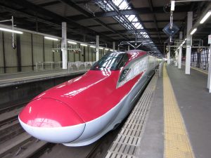 秋田新幹線 こまち E6系 前面 盛岡駅にて