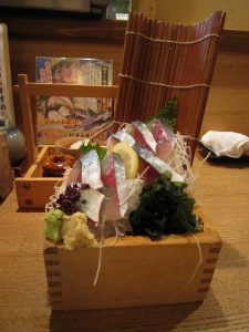豊後サバのお造り 寿司ろばた八條にて