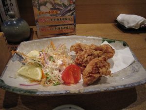 中津唐揚げ 寿司ろばた八條にて