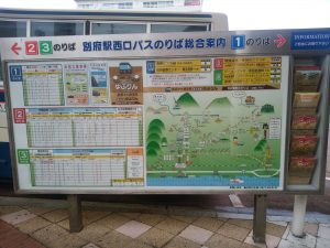 JR日豊本線 別府駅 西口 バス乗り場案内