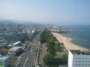 別府タワー 展望台からの景色 北側を撮影