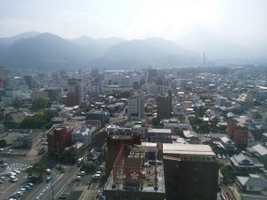 別府タワー 展望台からの景色 西側を撮影