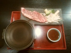 陶板焼きサーロインステーキ 熱海・湯河原温泉 横浜みなとみらい 万葉倶楽部にて