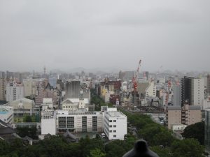 高知城 天守閣から高知市内中心部を撮影