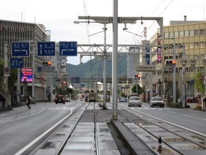 はりまや橋 高知駅方向から桂浜方向を撮影