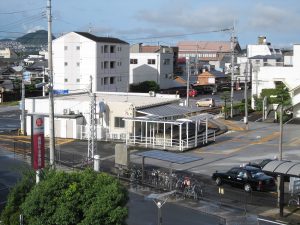 土佐電鉄 後免町駅 全景 土佐くろしお鉄道ごめん・なはり線、後免町駅のホームから撮影