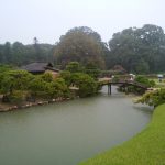 岡山後楽園 沢の池にかかる橋
