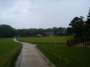 岡山後楽園 延養亭と能舞台