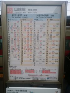 JR山陰本線 出雲市駅 時刻表
