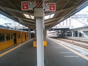 JR山陽本線 倉敷駅 2番線・3番線 主に岡山方面に行く列車が発着します