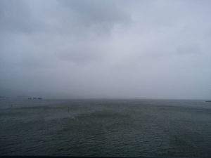 宍道湖 宍道湖大橋の真ん中で中央を撮影