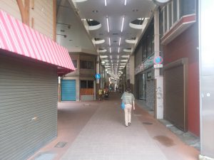 倉敷センター街 シャッター街の様相を呈しています