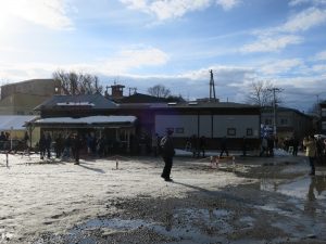 JR留萌本線 増毛駅 駅舎 ホーム側から撮影