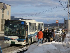 JR留萌本線 増毛駅 沿岸バス バス停留所