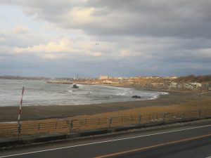 JR留萌本線 留萌-増毛 取材のヘリコプターも飛んでいます