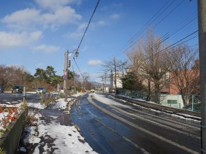 函館 湯の川温泉 漁火通りから湯の川電停方向へ歩く