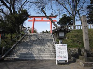 函館 湯の川温泉 湯倉神社 石段と大鳥居