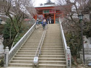 高尾山薬王院 仁王門と石段