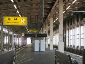 JR上越新幹線 越後湯沢駅 13番線・14番線 主に高崎・大宮・東京方面に行く列車が発着します