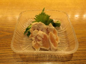鶏わさ 両国湯屋 江戸遊にて