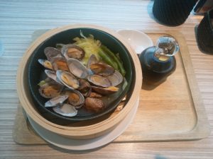 あさりと新キャベツのおつまみせいろ Times SPA RESTA タイムズ スパ・レスタにて