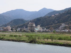 大正橋から見える、戸倉上山田温泉