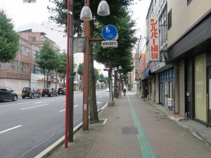 群馬県前橋市のメインストリート けやき通り 上毛電鉄の中央前橋駅の近くで撮影