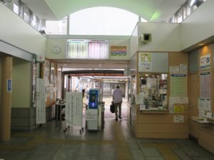 上毛鉄道線 赤城駅 改札口 ICカードリーダーは東武鉄道に乗るときしか使ってはいけません