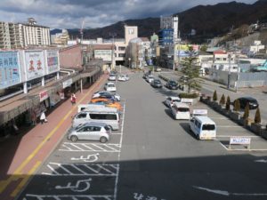 JR中央東線 上諏訪駅 霧ヶ峰口 駅前広場とタクシー乗り場