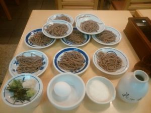 皿そば 10皿 これで2人前です 出石手打ち皿そば 花水木にて