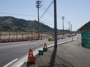 女川町内 女川駅前部分を除いて、工事中でした