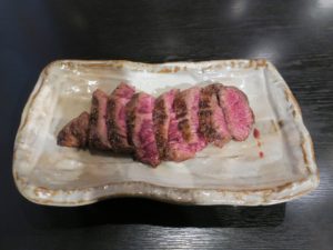 牛ハラミのあぶり焼き 横浜みなとみらい万葉倶楽部にて