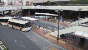 JR宇都宮線 宇都宮駅 駅前バスターミナルとタクシー乗り場