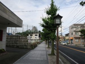 唐津市街 唐津城の天守閣が見えてきました